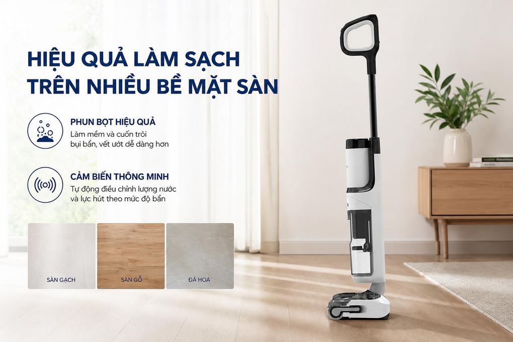 cảm biến thông minh trên Tineco Floor One S6 Stretch Max